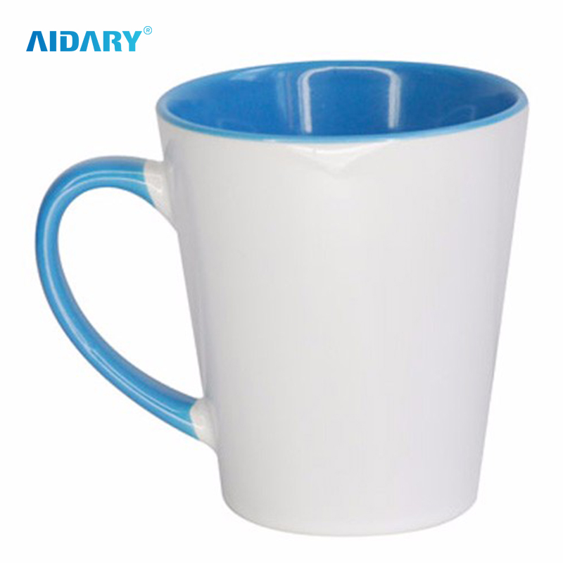 AIDARY 升华内把手彩色 12 盎司锥形马克杯