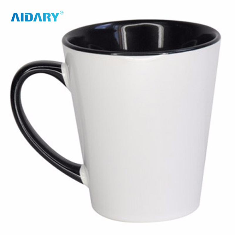 AIDARY 升华内把手彩色 12 盎司锥形马克杯