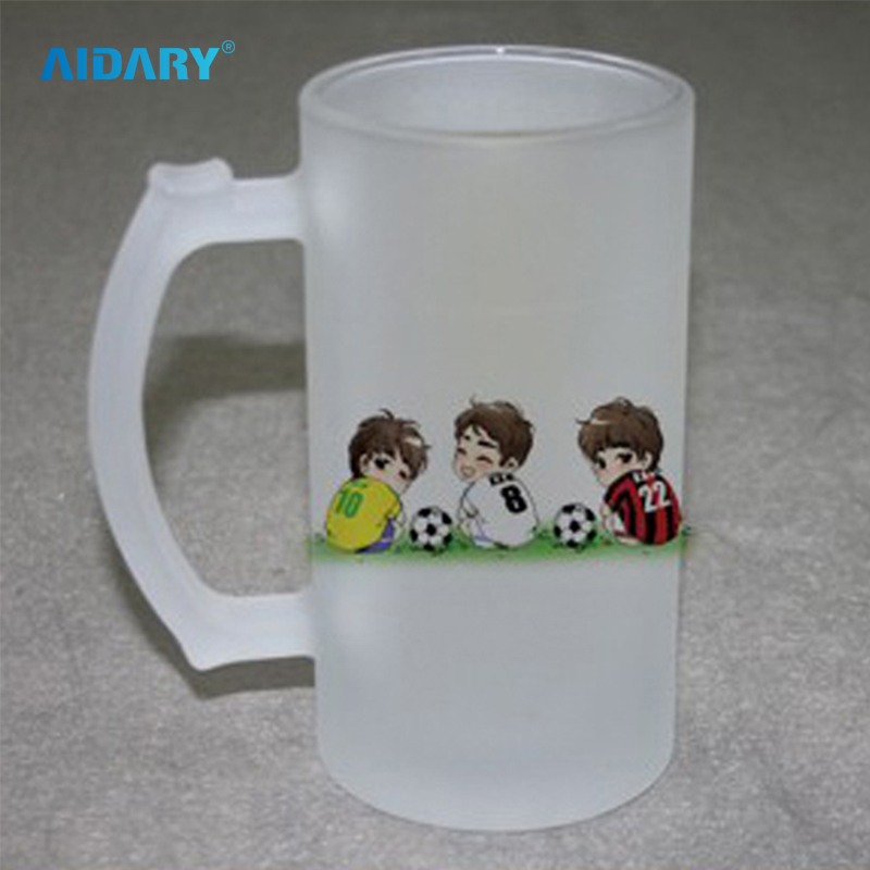 AIDARY 升华 16 盎司沙色玻璃啤酒杯 FIFA 足球比赛啤酒杯