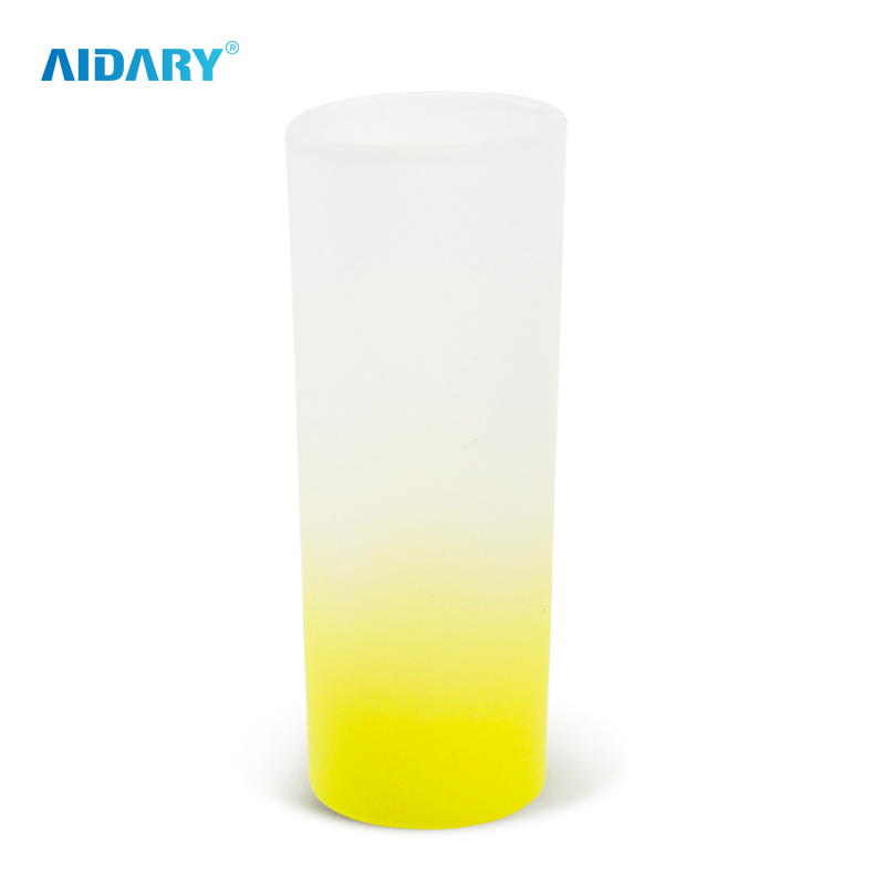 AIDARY 升华 3oz 迷你渐变彩色沙质玻璃伏特加杯